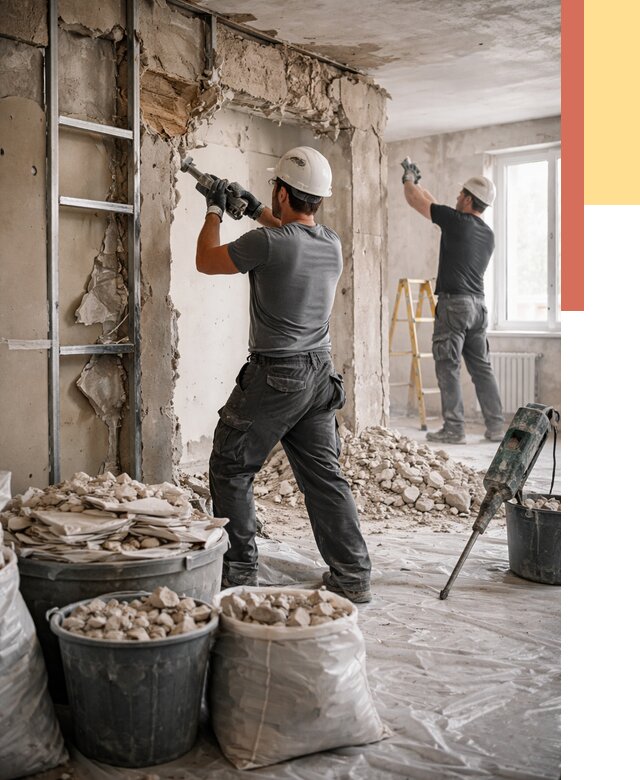 Демонтажные работы в Советской Гавани от 2805 руб. — услуги и цена под ключ | ОТДЕЛОЧНИК-Свс