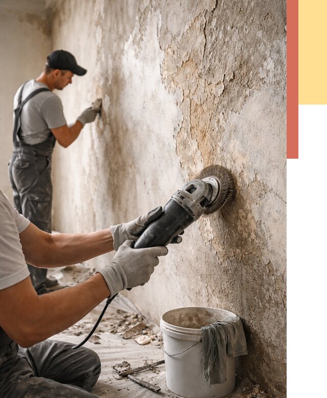 Снятие и удаление краски со стен в Советской Гавани от 2182 руб. — ОТДЕЛОЧНИК-Свс