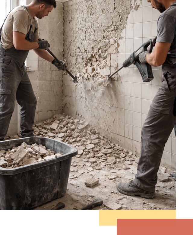 Демонтаж плитки со стен в Советской Гавани быстро и аккуратно