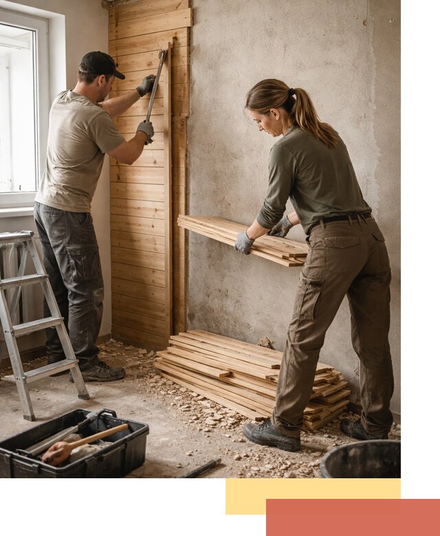 Демонтаж вагонки со стен в Советской Гавани — профессиональный демонтаж