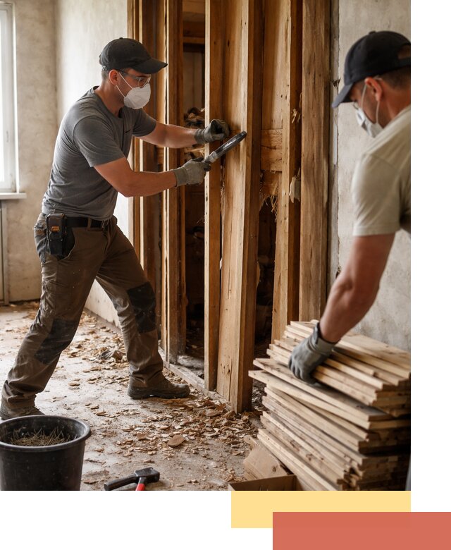 Демонтаж деревянных перегородок в Советской Гавани быстро и аккуратно