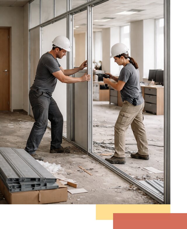 Демонтаж алюминиевых перегородок в Советской Гавани быстро и аккуратно