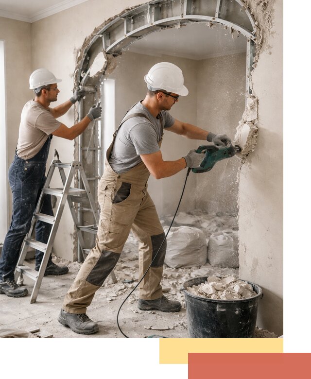 Демонтаж гипсокартонной арки в Советской Гавани быстро и аккуратно