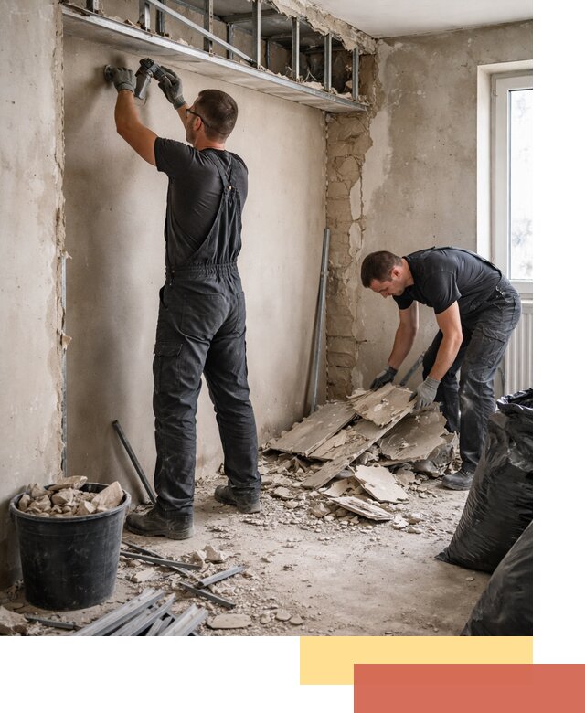 Демонтаж короба из гипсокартона в Советской Гавани быстро и аккуратно