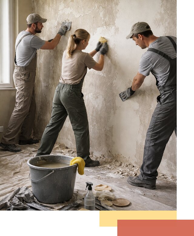 Очистка стен от клея и грунтовки в Советской Гавани качественно и быстро