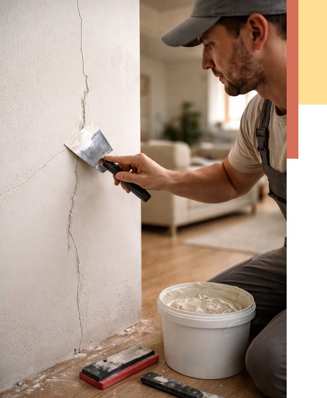 Заделка трещин и сколов в Советской Гавани от 2545 руб. — быстро и недорого | ОТДЕЛОЧНИК-Свс