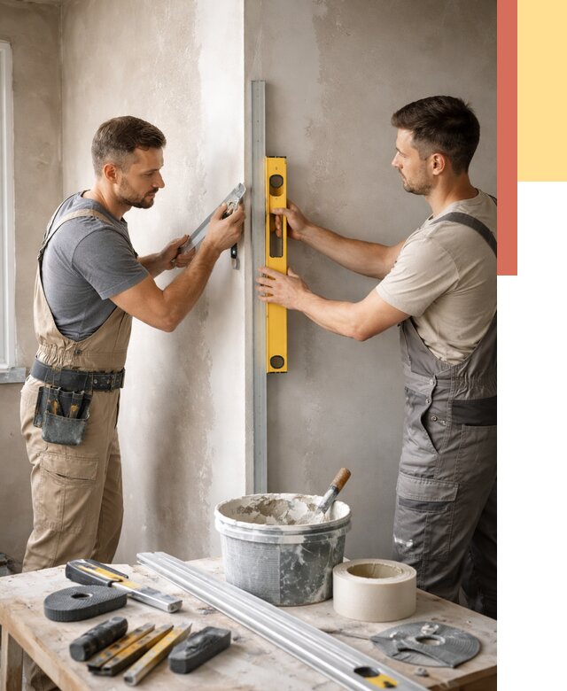 Выведение углов стен в Советской Гавани от 1922 руб. быстро и недорого | ОТДЕЛОЧНИК-Свс