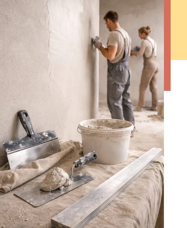 Штукатурка стен гипсовая в Советской Гавани от 4675 руб/м2 — быстро и недорого | ОТДЕЛОЧНИК-Свс