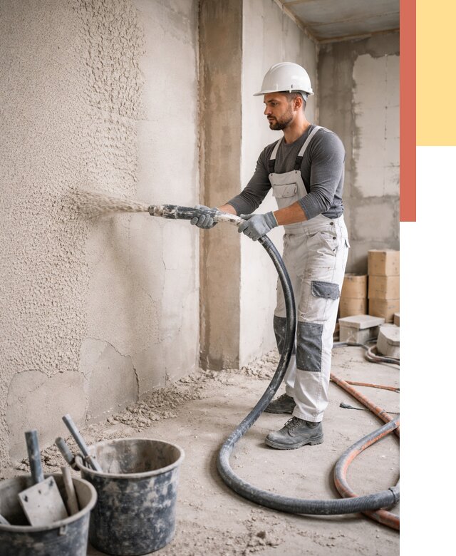 Машинная штукатурка стен в Советской Гавани под ключ от 6753 руб./м2 | ОТДЕЛОЧНИК-Свс