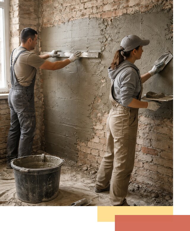 Штукатурка кирпичных стен в Советской Гавани — качественно и надежно