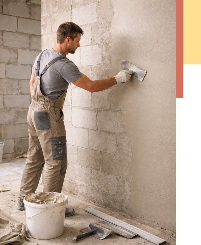 Штукатурка стен из газобетона в Советской Гавани от 2182 руб./м2 — быстро и недорого | ОТДЕЛОЧНИК-Свс