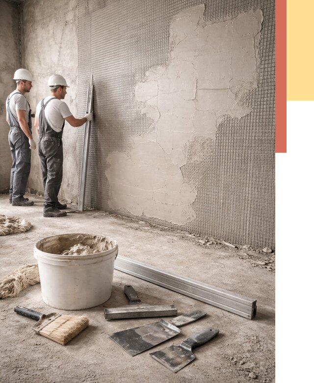 Штукатурка стен по сетке в Советской Гавани от 5714 руб./м2 — быстро и недорого | ОТДЕЛОЧНИК-Свс