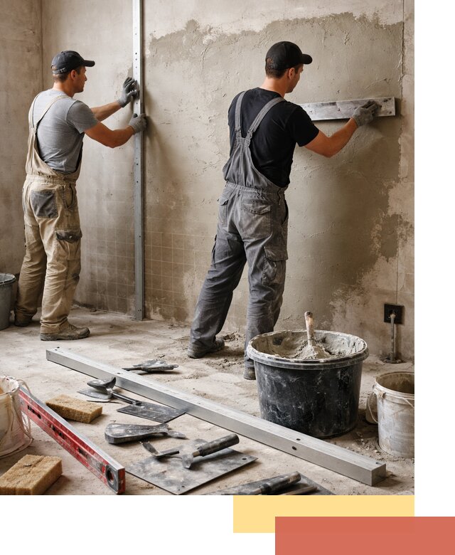 Профессиональная штукатурка стен под плитку в Советской Гавани