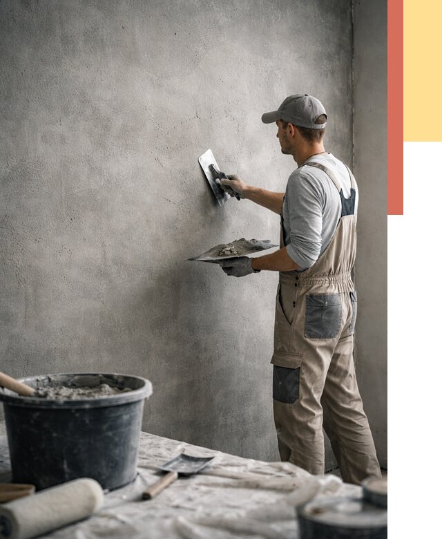 Декоративная штукатурка под бетон в Советской Гавани от 2597 руб./м² — нанесение под ключ | ОТДЕЛОЧНИК-Свс