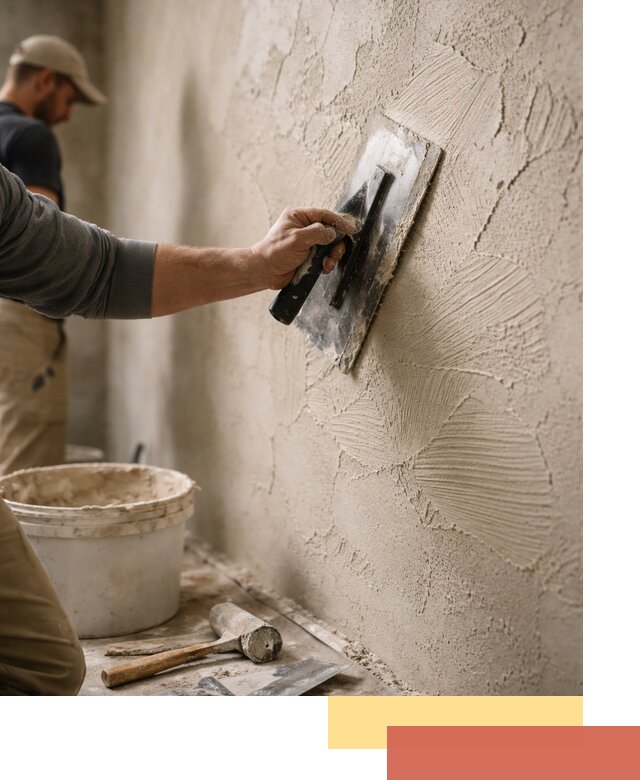 Фактурная штукатурка стен в Советской Гавани — монтаж, отделка, реставрация