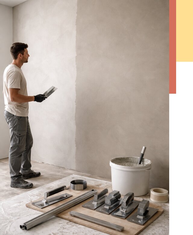 Нанесение микроцемента на стены в Советской Гавани от 3324 руб./м2 под ключ | ОТДЕЛОЧНИК-Свс