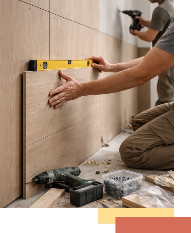 Профессиональный монтаж МДФ панелей на стены в Советской Гавани