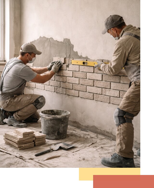 Монтаж декоративного кирпича профессионально в Советской Гавани