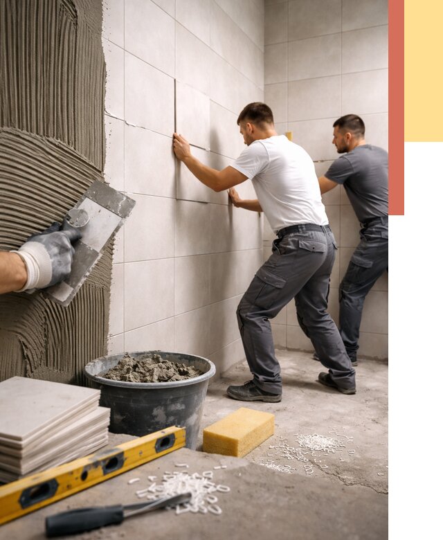 Укладка плитки на стены в Советской Гавани от 883 руб. — качественно и недорого | ОТДЕЛОЧНИК-Свс