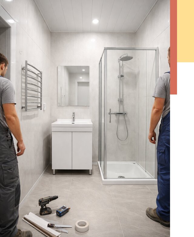 Отделка ванной комнаты панелями ПВХ в Советской Гавани от 4675 руб. за м2 | ОТДЕЛОЧНИК-Свс