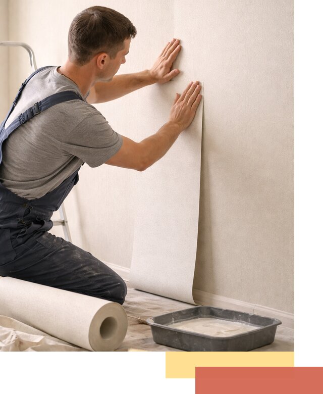 Поклейка флизелиновых обоев в Советской Гавани качественно и быстро