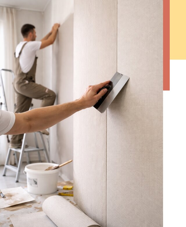 Поклейка текстильных обоев в Советской Гавани от 4675 руб. под ключ | ОТДЕЛОЧНИК-Свс