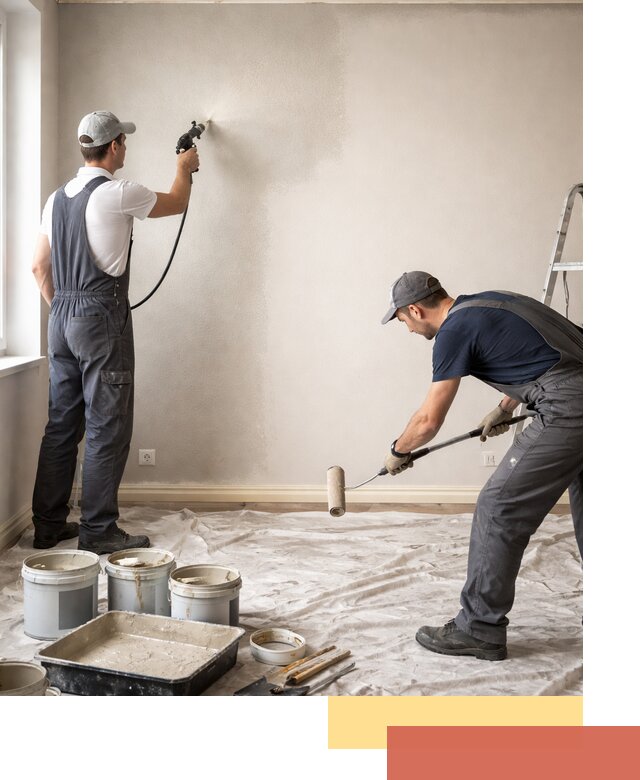 Покраска стен моющейся краской и защита поверхностей в Советской Гавани