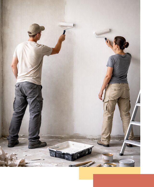 Окраска стен по стеклохолсту в Советской Гавани качественно и долговечно