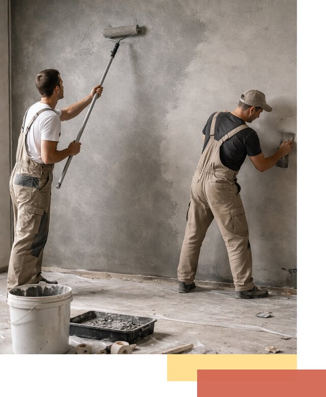 Покраска стен под бетон в Советской Гавани профессионально и недорого