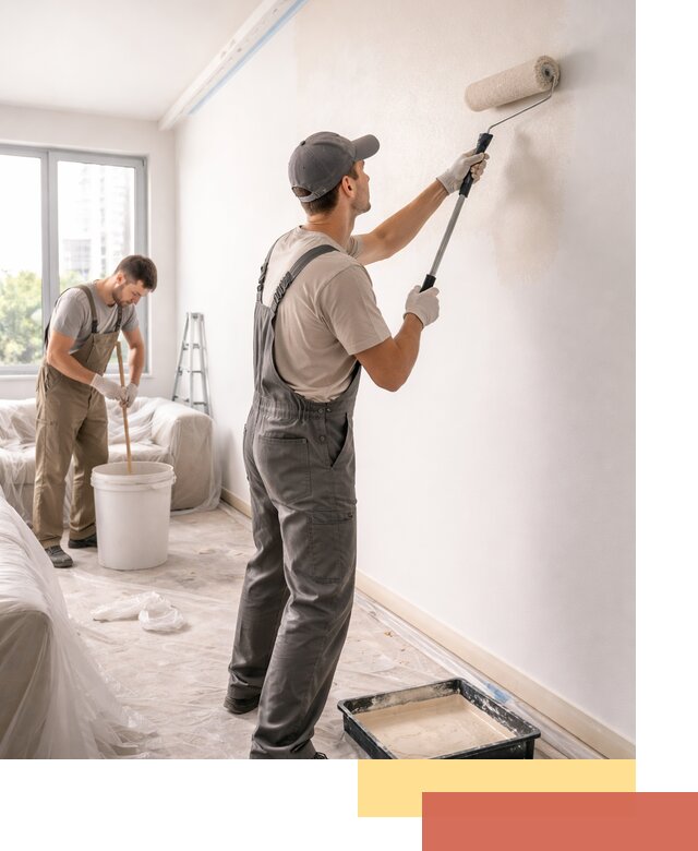 Покраска стен в офисе в Советской Гавани — быстрый и качественный ремонт