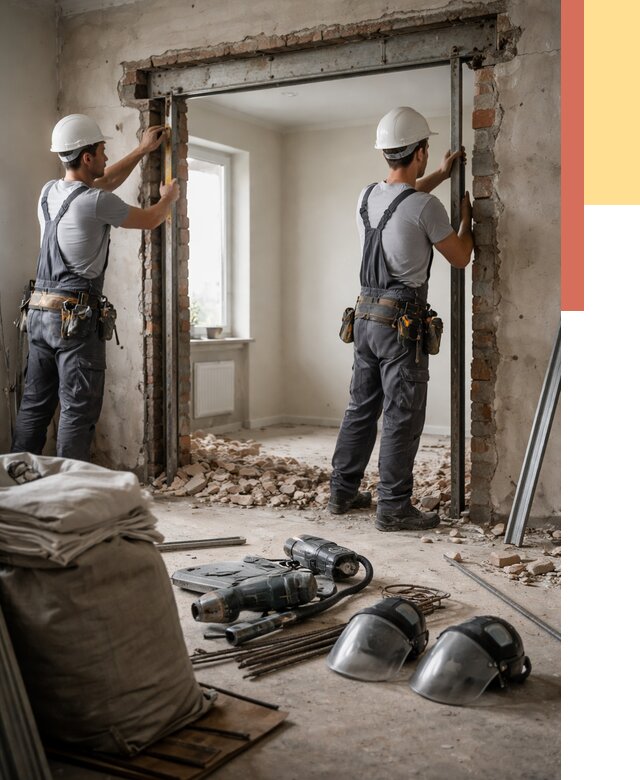 Расширение дверного проема в Советской Гавани от 12986 руб. под ключ | ОТДЕЛОЧНИК-Свс