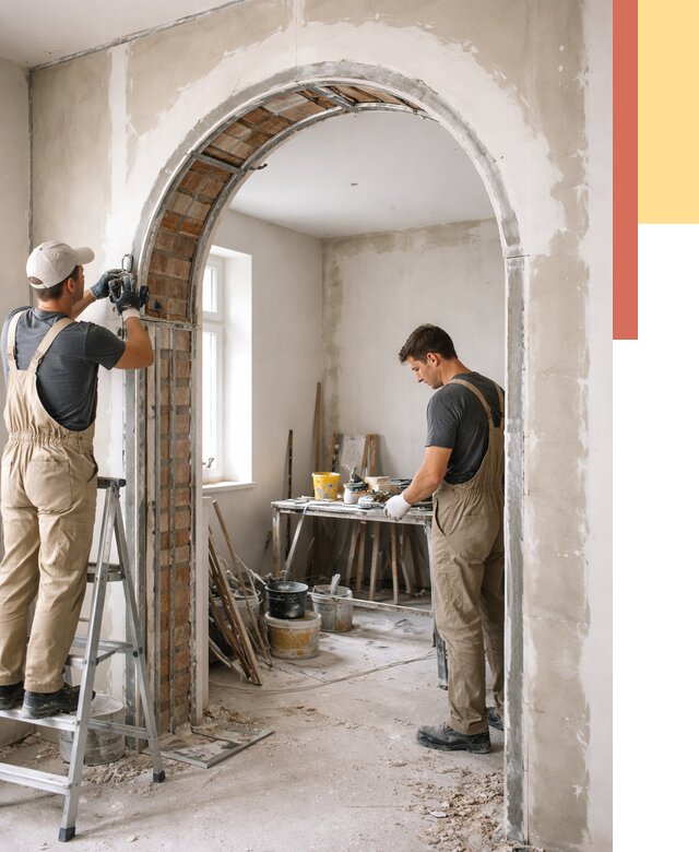 Устройство арочного проема в Советской Гавани от 9870 руб. под ключ — быстро и недорого | ОТДЕЛОЧНИК-Свс