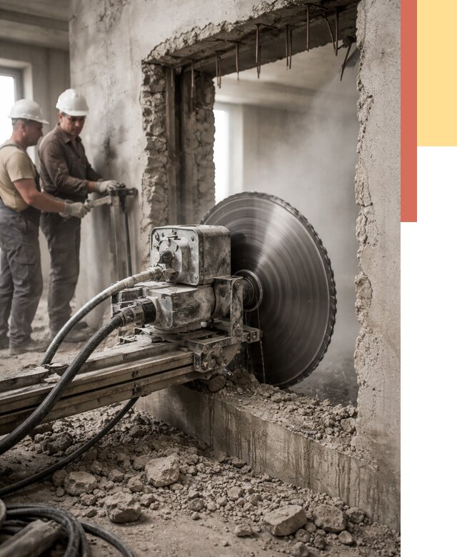 Алмазная резка проемов в Советской Гавани от 4675 руб. быстро и недорого | ОТДЕЛОЧНИК-Свс