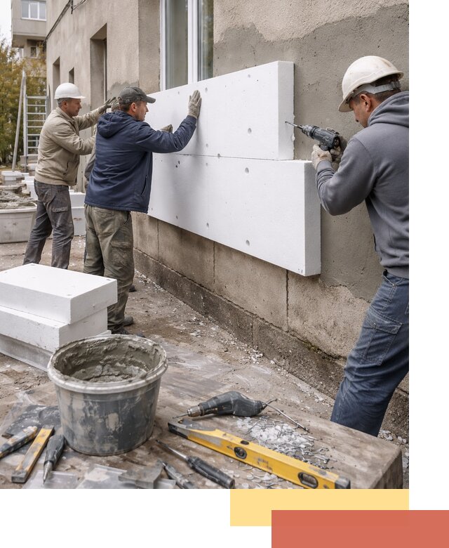 Утепление наружных стен пенопластом в Советской Гавани