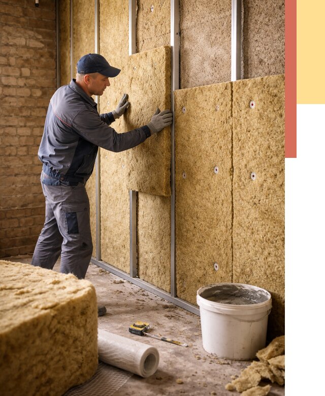 Утепление стен минватой в Советской Гавани от 1403 руб./м2 — недорого и быстро | ОТДЕЛОЧНИК-Свс