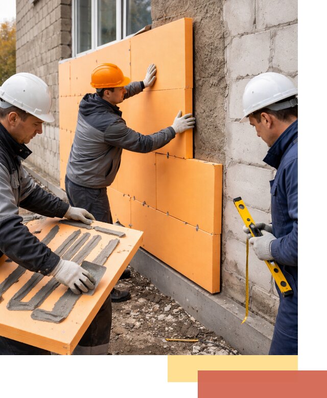 Утепление фасада пеноплексом под ключ в Советской Гавани