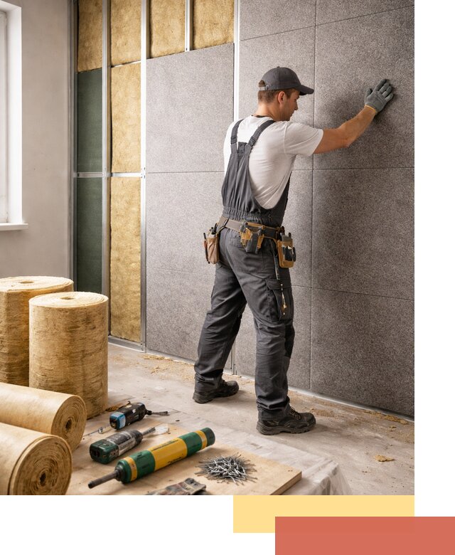 Профессиональная шумоизоляция стен в Советской Гавани для квартиры и офиса