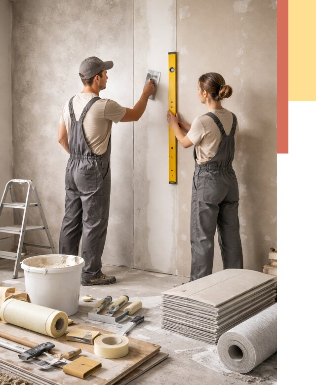 Отделка стен в Советской Гавани от 1558 руб/м² — недорого, быстро, под ключ | ОТДЕЛОЧНИК-Свс