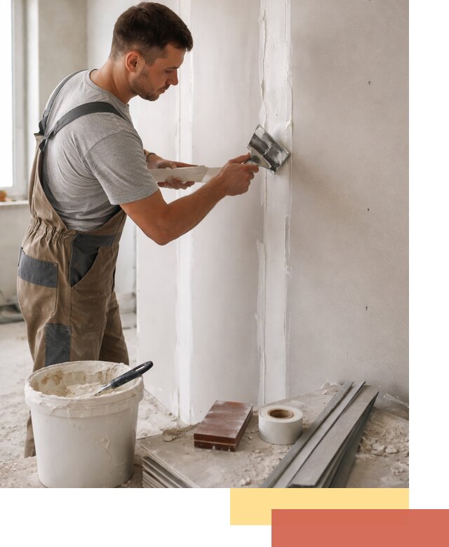 Шпаклевка перегородок из гипсокартона в Советской Гавани качественно и быстро