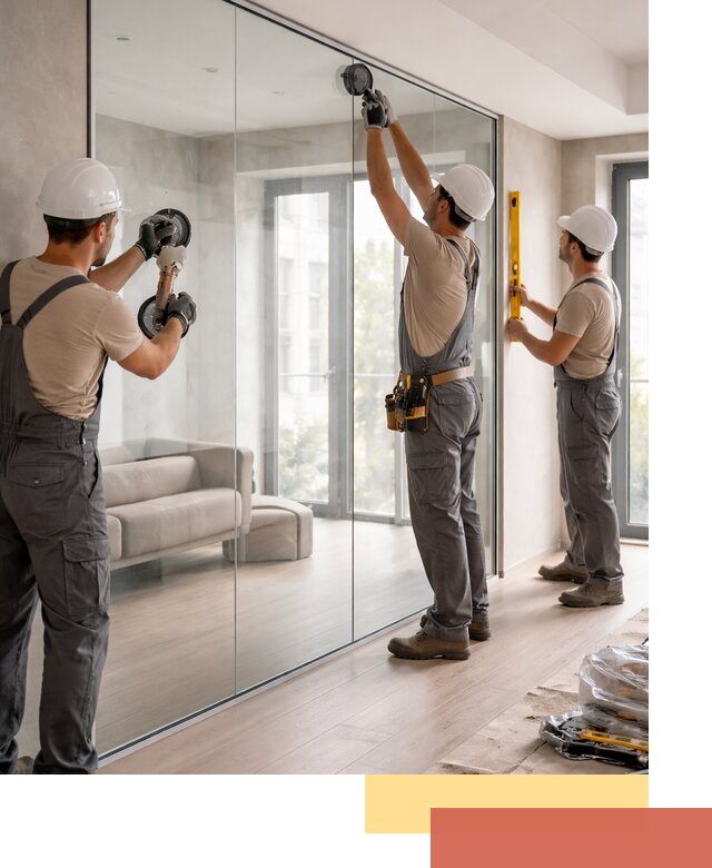 Перегородки из закаленного стекла в Советской Гавани для офисов и квартир