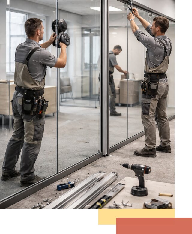 Стеклянные офисные перегородки под ключ в Советской Гавани