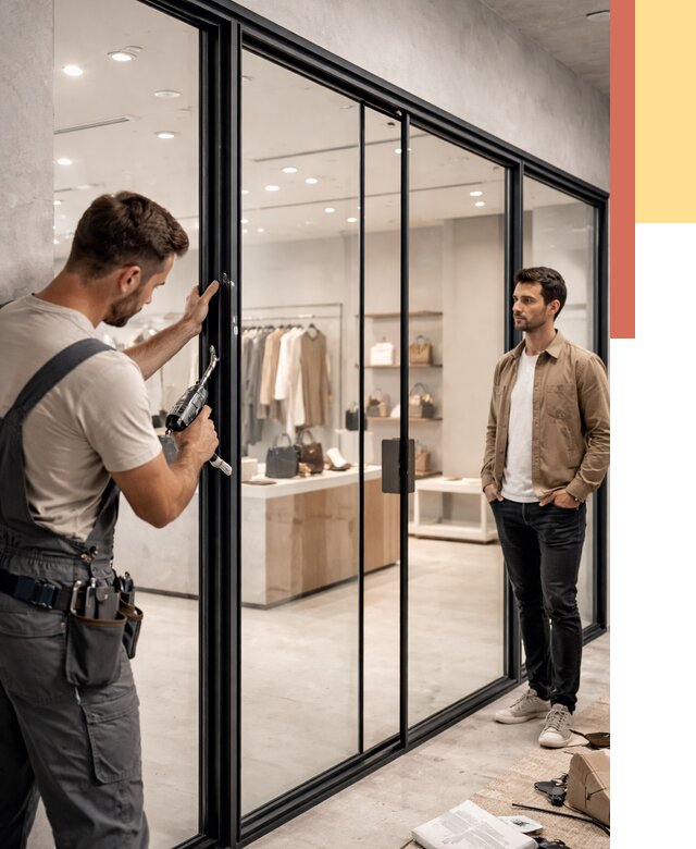 Стеклянные перегородки для магазинов в Советской Гавани от 8519 руб. под ключ | ОТДЕЛОЧНИК-Свс