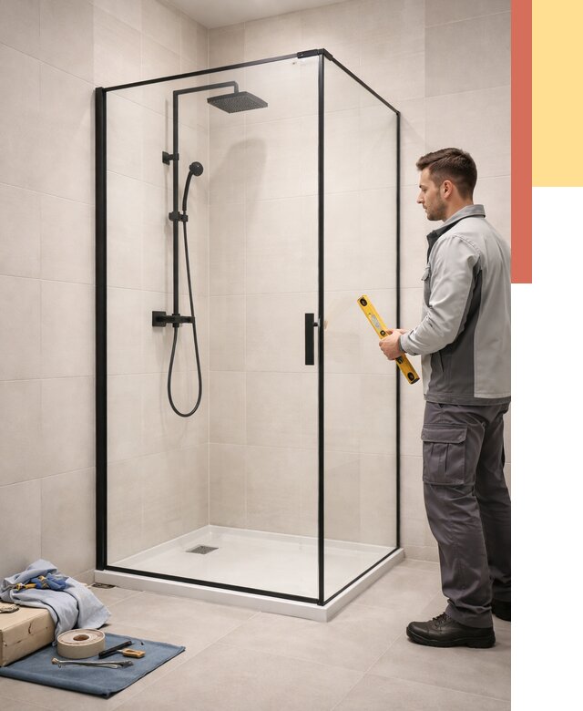 Стеклянные перегородки для душа в Советской Гавани от 12986 руб. | Монтаж под ключ — ОТДЕЛОЧНИК-Свс