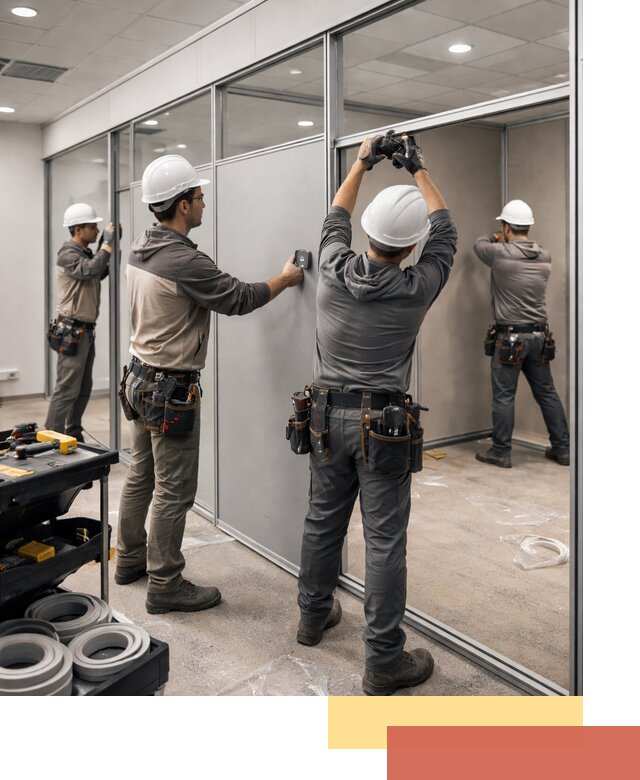 Мобильные офисные перегородки под ключ в Советской Гавани