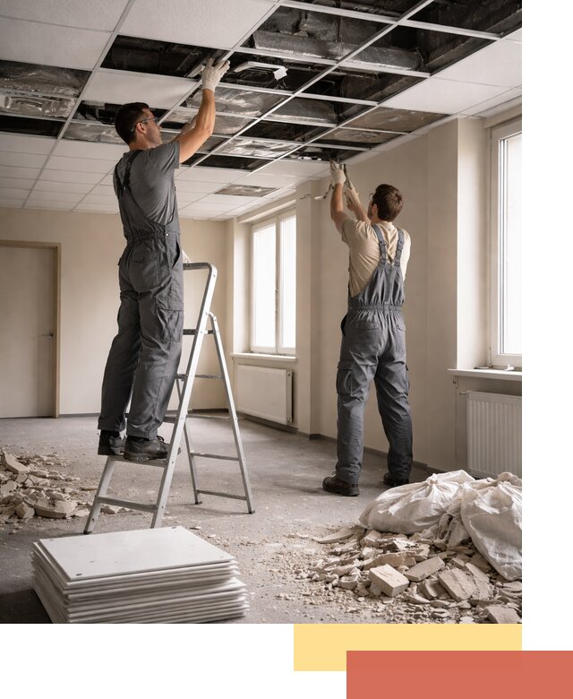 Демонтаж потолков Армстронг профессионально в Советской Гавани