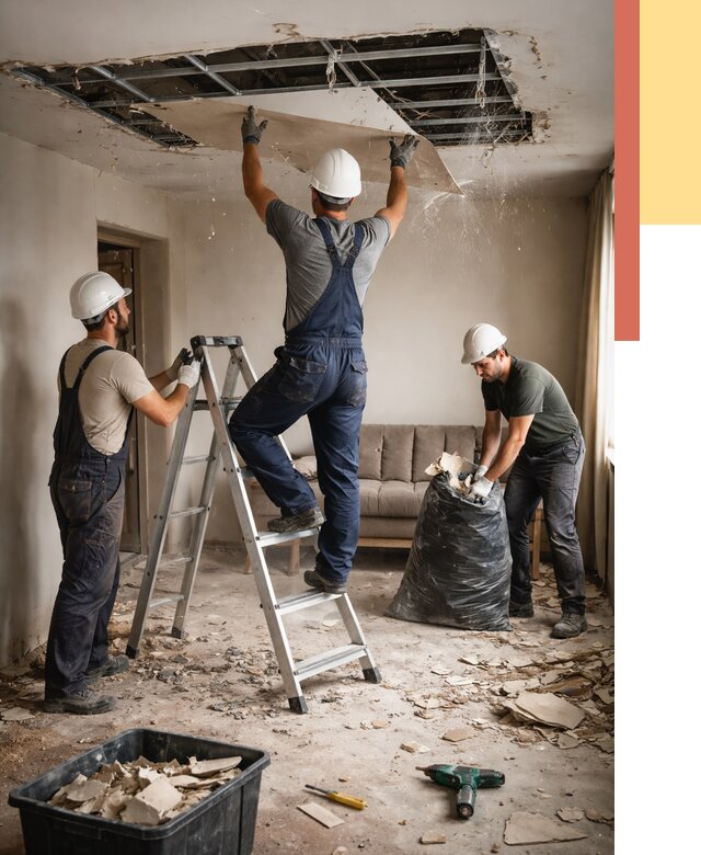 Демонтаж гипсокартонного потолка в Советской Гавани от 436 руб. за м2 — ОТДЕЛОЧНИК-Свс