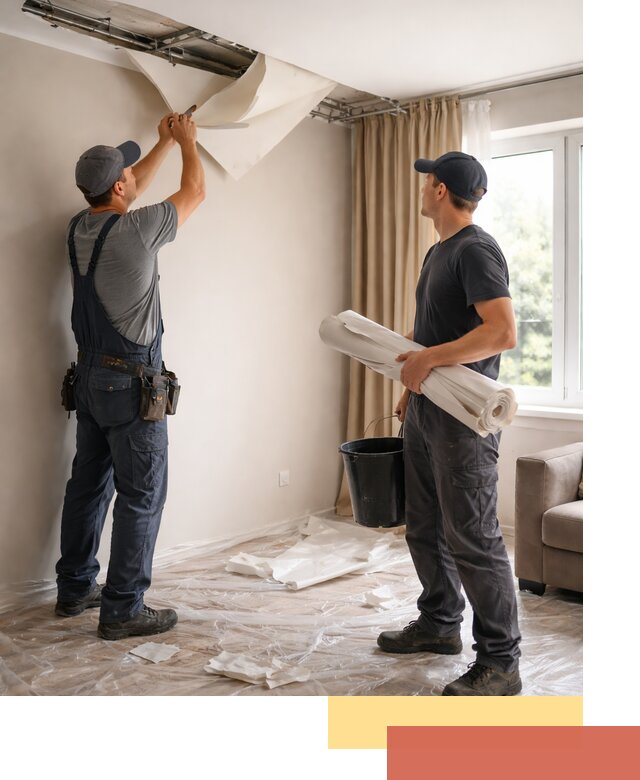 Демонтаж натяжного потолка в Советской Гавани быстро и аккуратно