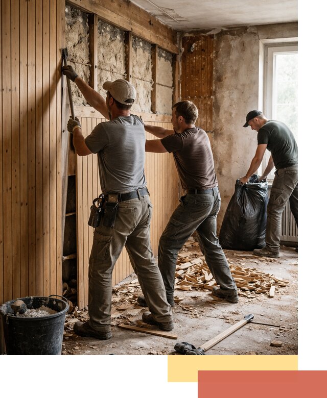 Демонтаж вагонки и вывоз материалов в Советской Гавани