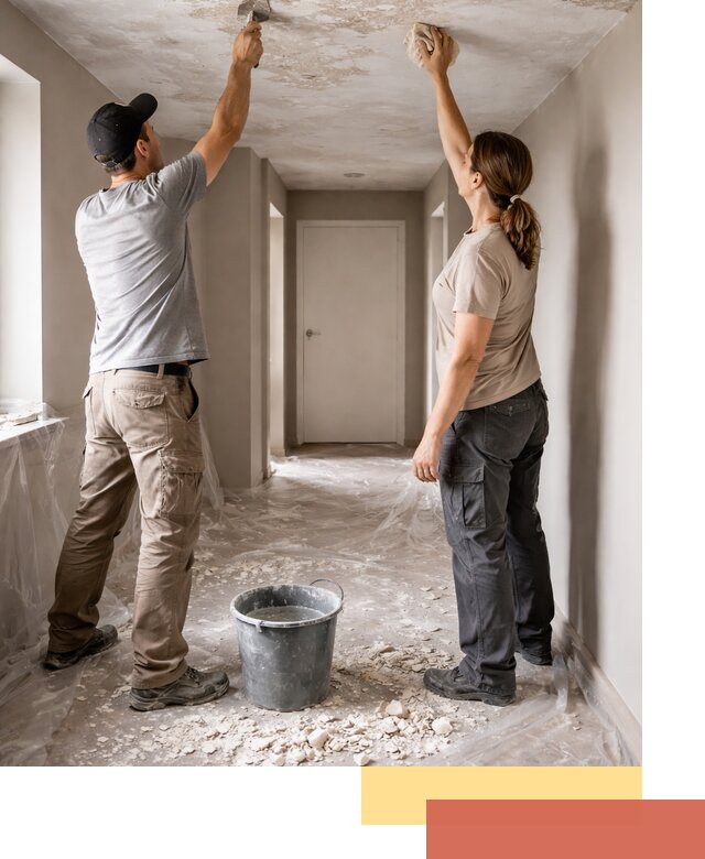 Удаление побелки с потолка в Советской Гавани — быстро и аккуратно