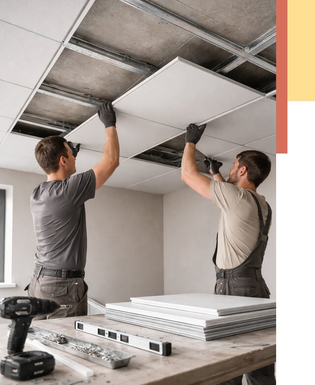 Монтаж кассетного потолка в Советской Гавани от 4675 руб/м2 — установка и сборка | ОТДЕЛОЧНИК-Свс